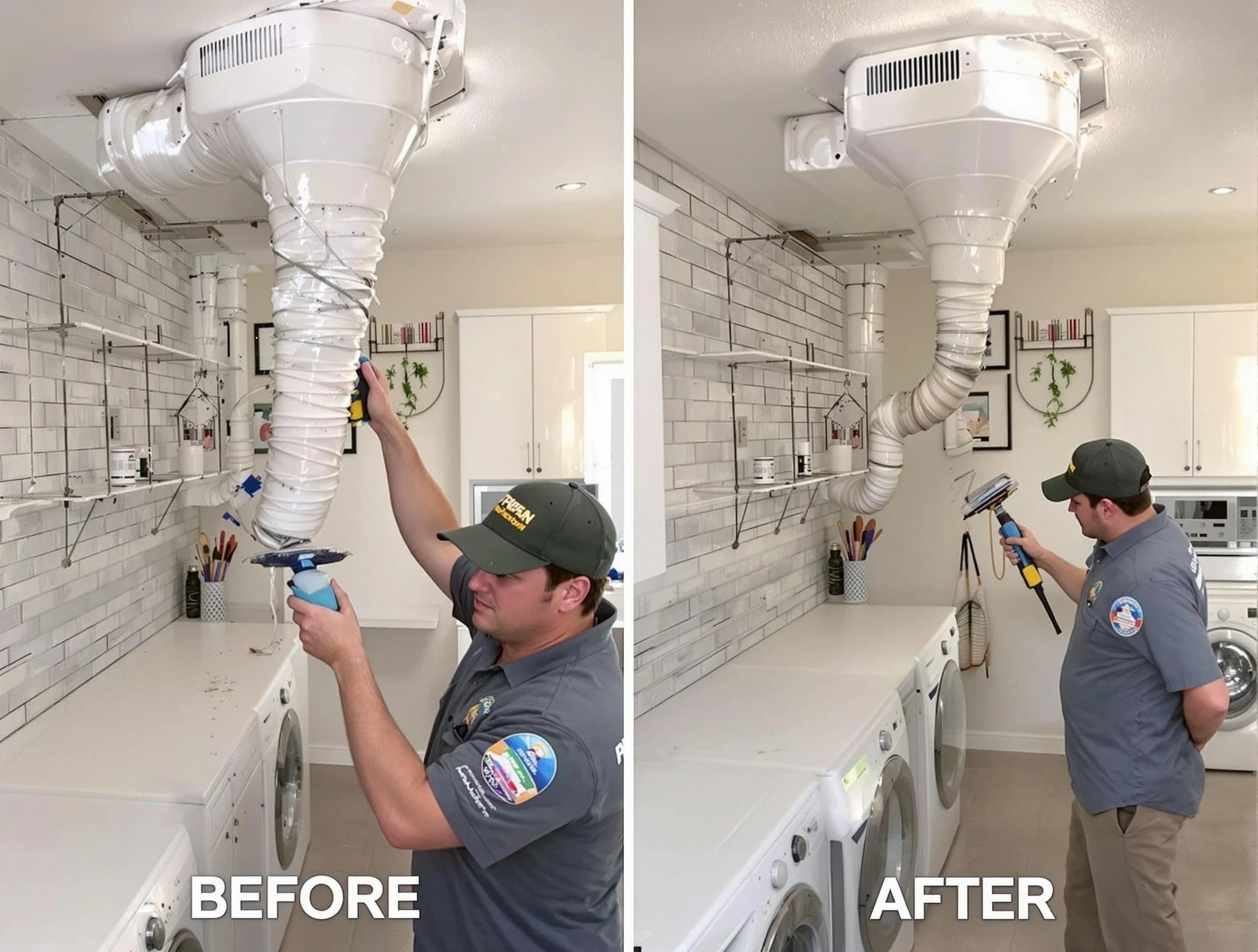 Professional dryer exhaust vent cleaning by Fairmount Dryer Vent Cleaning in Fairmount