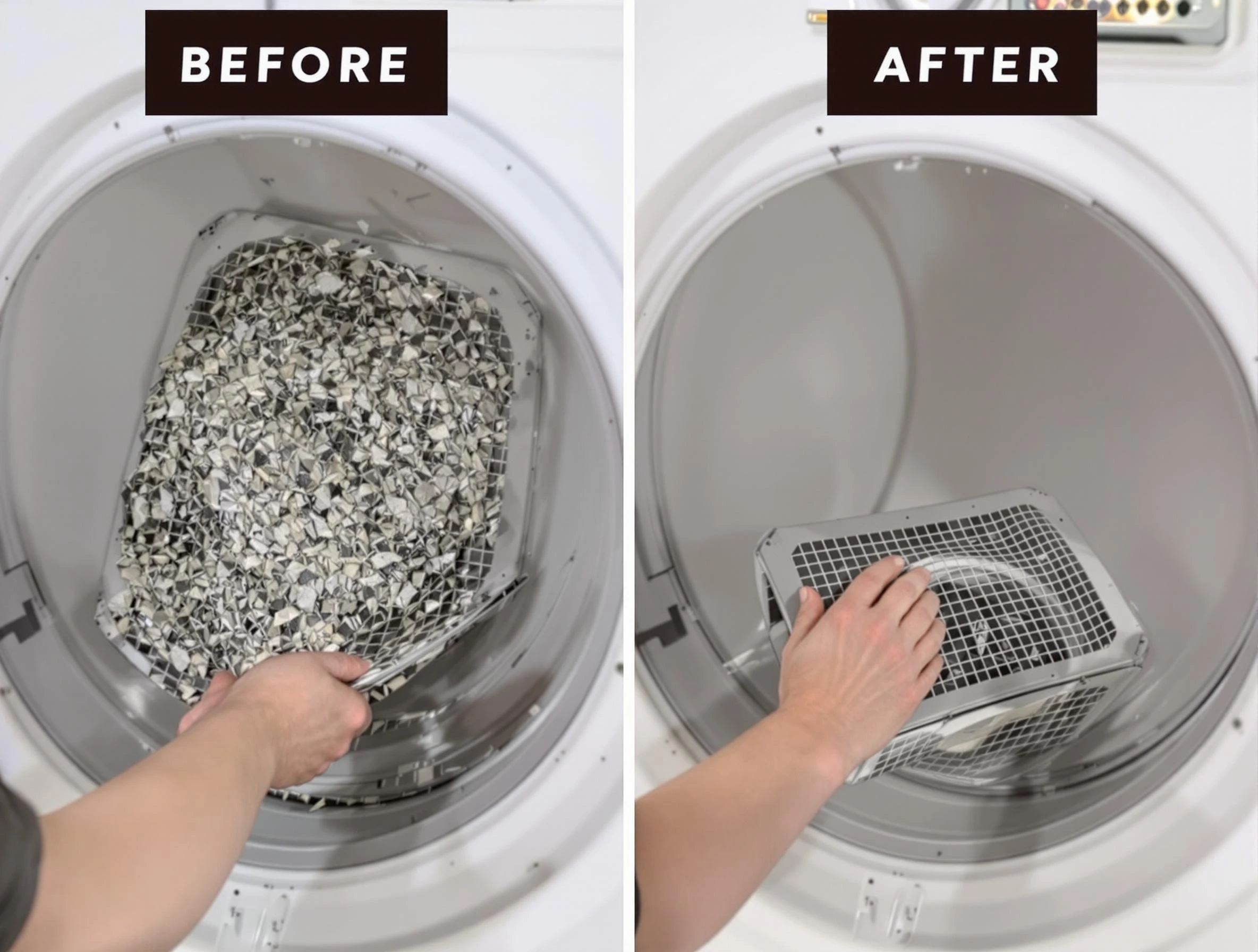 Professional lint trap cleaning by Fairmount Dryer Vent Cleaning in Fairmount
