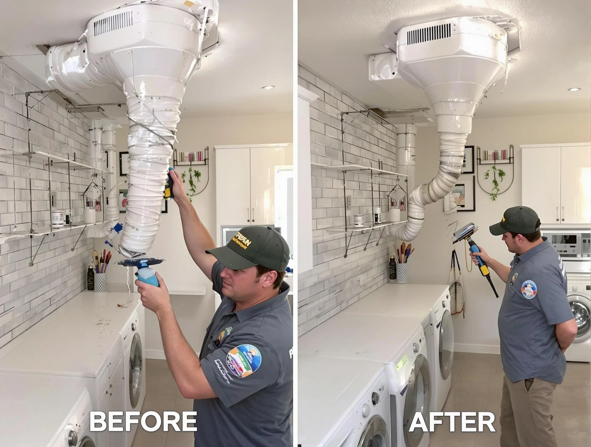 Professional dryer exhaust vent cleaning by Fairmount Dryer Vent Cleaning in Fairmount